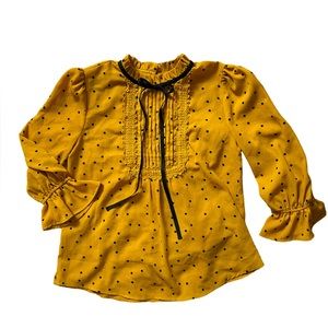 Mustard Yellow 3/4 Sleeve Blouse